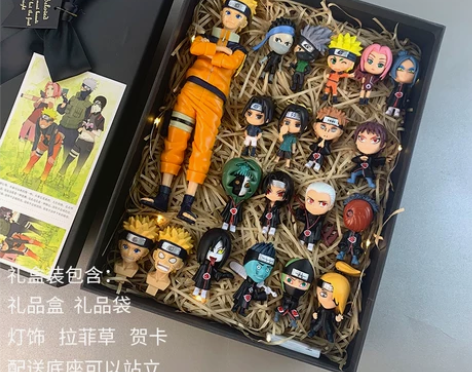 火影忍者手办鸣人佐助卡卡西我爱罗鼬全套q版...