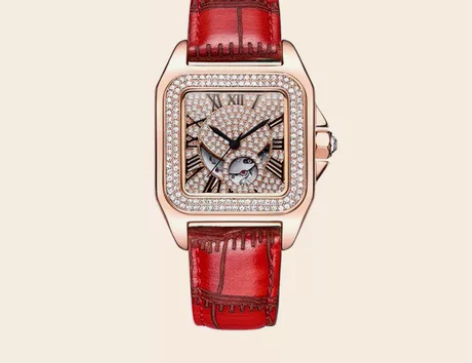 DAVENA蒂玮娜满天星女生手表女款方形自...