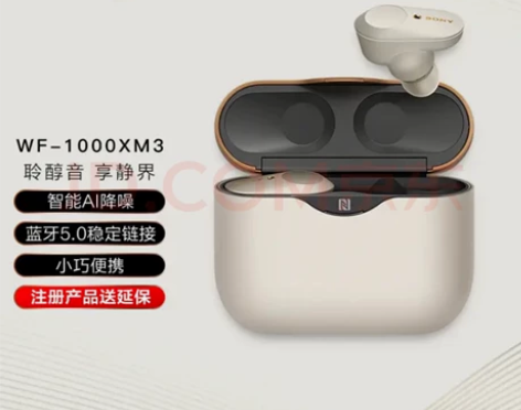 索尼(SONY)WF-1000XM3 真无...