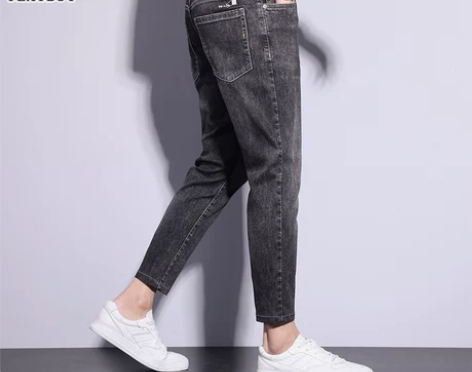 花花公子夏季薄款九分牛仔裤男弹力修身小脚男生时尚… 感兴趣的...