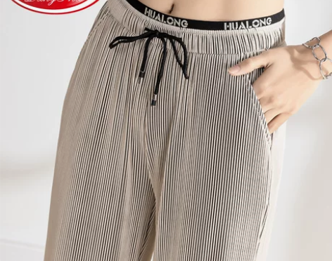 [转卖]浪莎垂感阔腿裤女高腰2020夏季薄...