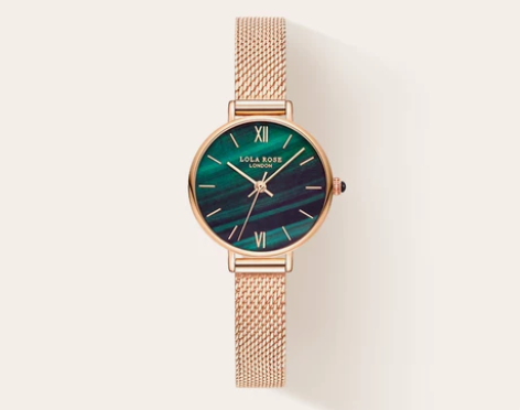 Lola Rose小表盘学生学院风手表小绿...