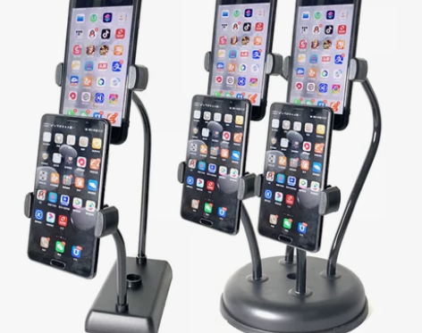 手机网红直播架台式双机位多头多平台视频拍摄桌