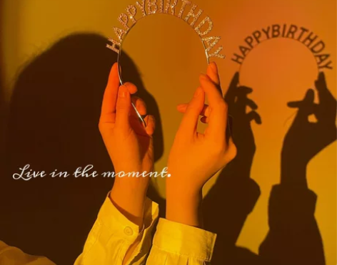 生日字母钻石发箍ins小红书拍照道具落日灯...