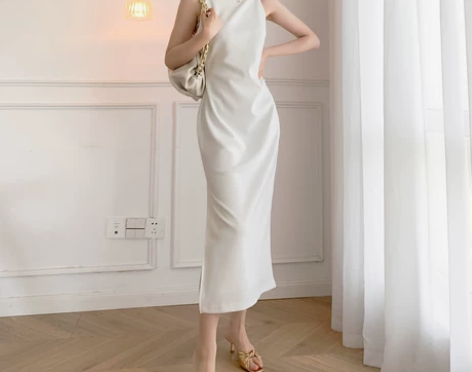 【全新】赫本风白色连衣裙女夏季新款法式雪纺...