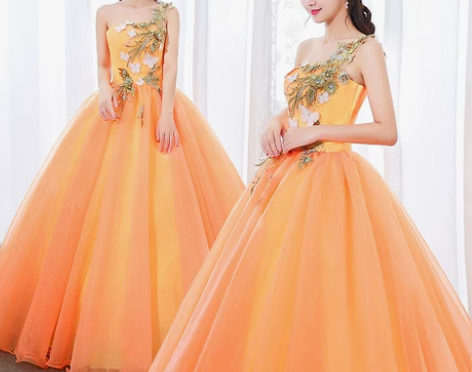 独唱演出服女蓬蓬裙长款声乐美声艺考礼服主持...