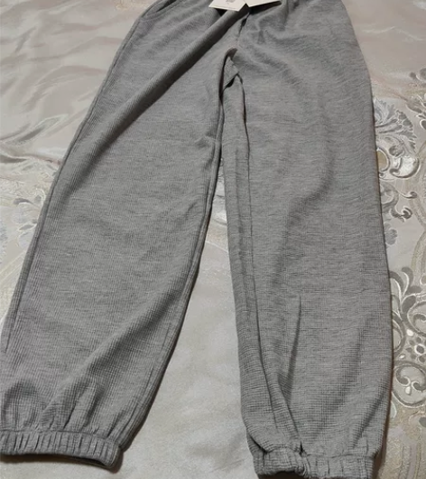 华夫格运动裤女春秋薄款束脚宽松新款潮ins...