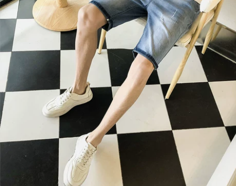 夏季薄款牛仔短裤男男士七分裤男韩版潮流20...