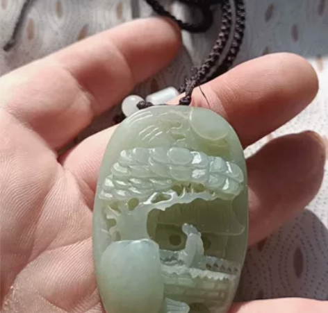 子料小桥人家，玉雕一个把玩利器166包邮到...