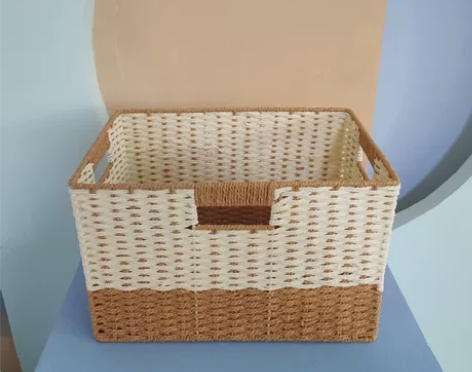 清仓处理藤编衣服零食收纳盒(全新) 超大号...