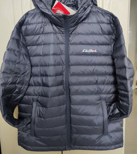 骆驼薄款男羽绒服  xxl码适合130到1...