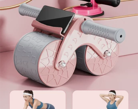 健腹轮练腹肌健身器材男士家用收腹神器自动回...