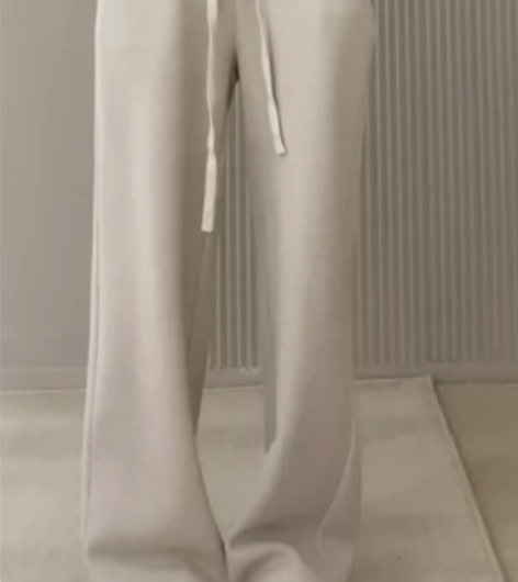 范恩绮【杭州波总】 加绒裤子（加绒米色）全...