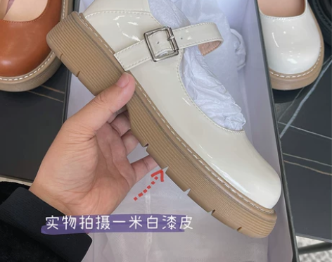 玛丽珍鞋日系jk软妹圆头娃娃鞋小众设计DI...