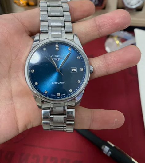 LONGINES浪琴男女手表名匠蓝盘带钻钢...