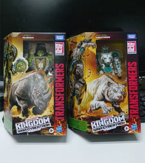 秒数孩之宝变形金刚 王国V级白虎 犀牛勇士  全新未拆封现货...