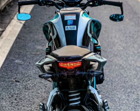 豪爵铃木摩托车 后视镜复古车把镜踏板改装手...