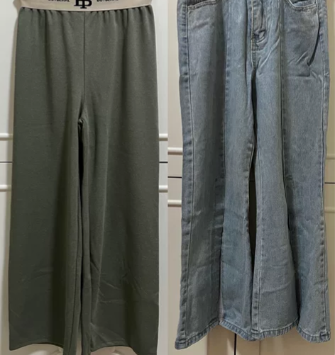 阔腿裤合集 弹力休闲裤牛仔裤喇叭裤 85斤...