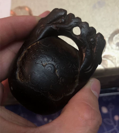 清代鎏金沉香木鱼，造型美观工艺制作特别漂亮...