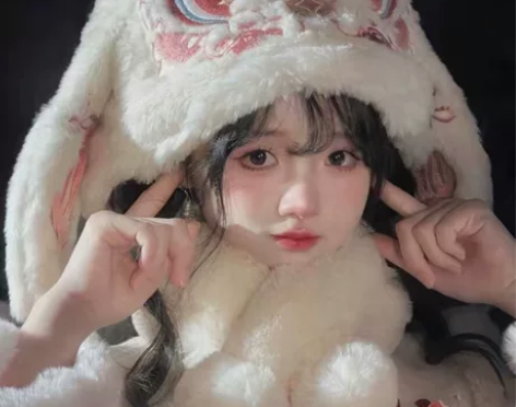 秋冬季新款卡通可爱毛绒毛球保暖帽子学生加绒...