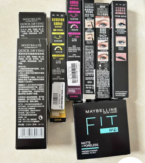 美宝莲fit me粉饼三头眉笔眼线液睫毛膏...