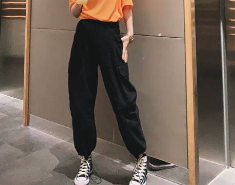 钱夫人CHINSTUDIO工装裤女宽松bf...