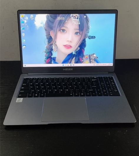 神舟优雅x5超薄窄边框银灰色商务办公笔记本...