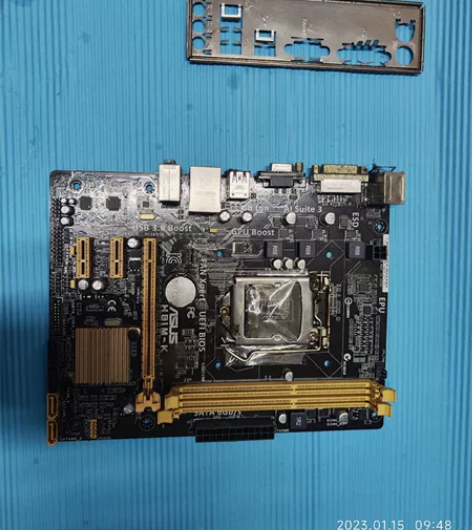 华硕h81m-k，拆机主板一块，有档板。 ...