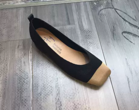 小香风方头拼色针织毛线舒适软底单鞋 感兴趣...