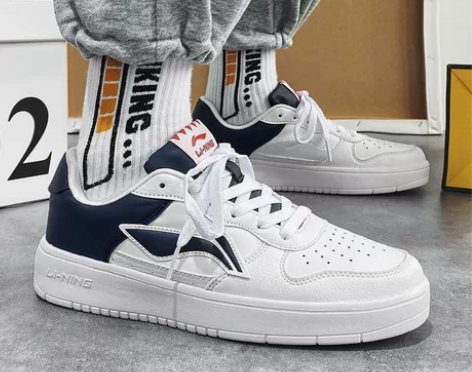 李宁板鞋男鞋秋季新款低帮小白鞋韩版简约百搭...