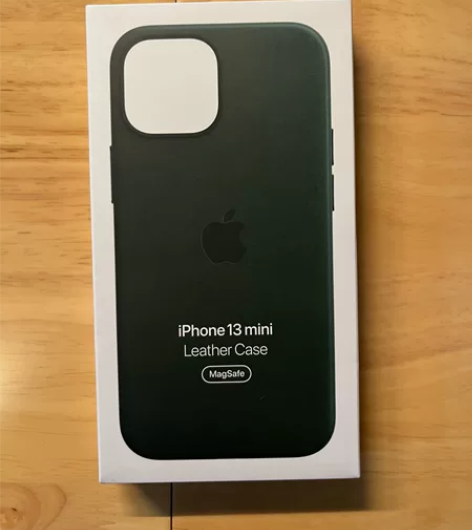 apple苹果13mini,官方皮革保护壳...