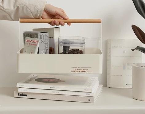 尤本家居野餐手提收纳篮桌面杂物篮子零食铁艺...