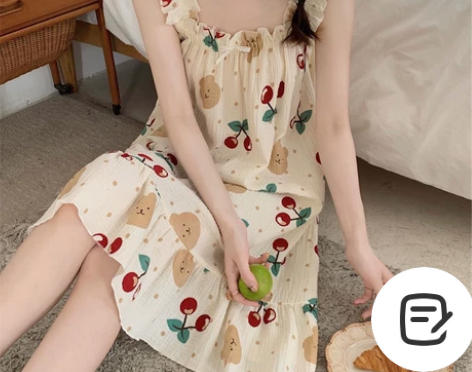 可爱外穿法式吊带裙纯欲nis风睡衣女夏季薄...