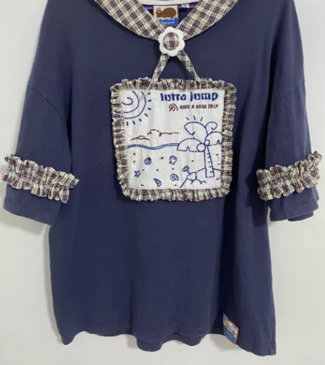 Lutra Jump 海军领T恤半身裙 一...