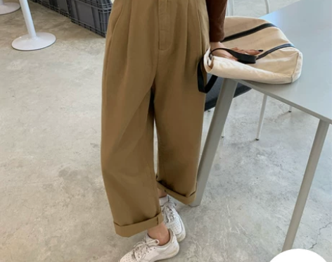 工装裤女夏季港风直筒阔腿裤高腰拖地裤垂感休...