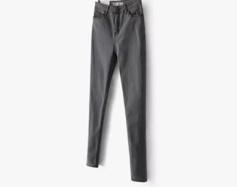 包邮铅笔裤小脚裤牛仔裤显瘦灰色 颜色:灰色...