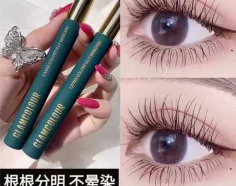 彩色睫毛膏防水防汗纤长卷翘浓密不晕染正品不...