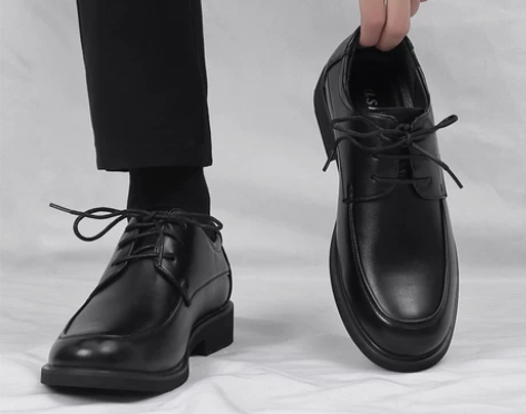 黑色皮鞋男商务正装休闲冬季男士小皮鞋小码大...