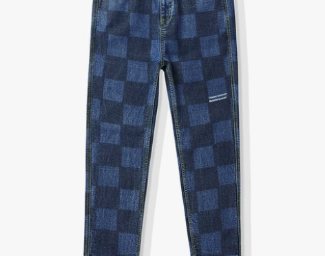 废克赛文冬季长裤子男牛仔裤百搭休闲宽松直筒...