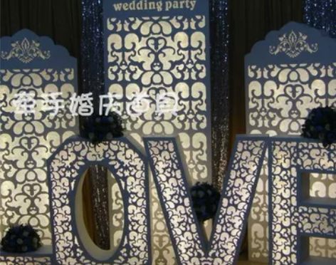 婚庆道具 新款 批发 雕花love 201...
