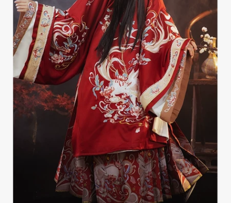 耀春乘黄汉服女款全套红色四百八出 是全套！...