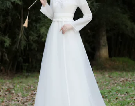 古装白色汉服女飘逸超仙气襦裙原创正品中国风...