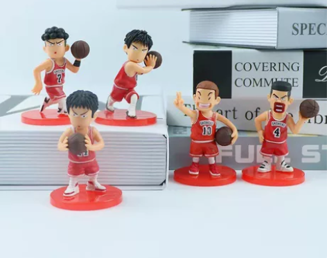 灌篮高手5件套Q版红衣篮球小子公仔手办男孩...