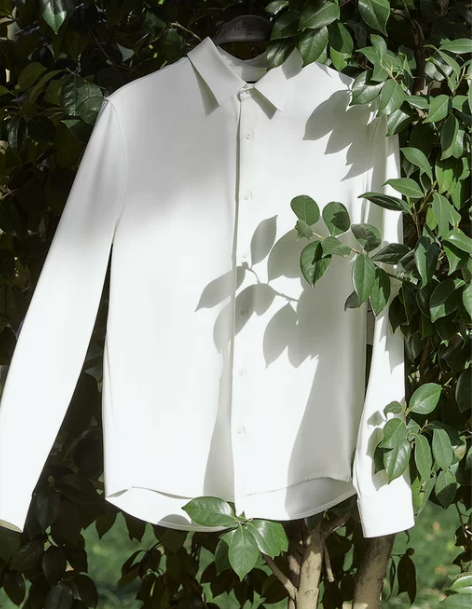 太平鸟男装 新款冰氨凉感衬衫男士商务休闲衬...