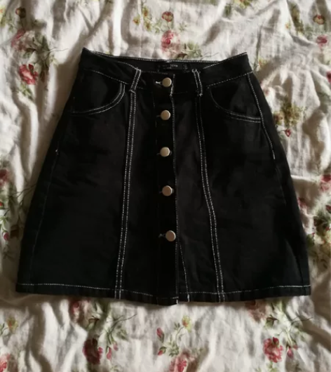 bershka 牛仔短裙 半身裙 A字裙 ...