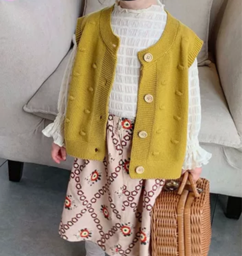 全新女童春秋款田园风碎花半身长裙 全新有吊...