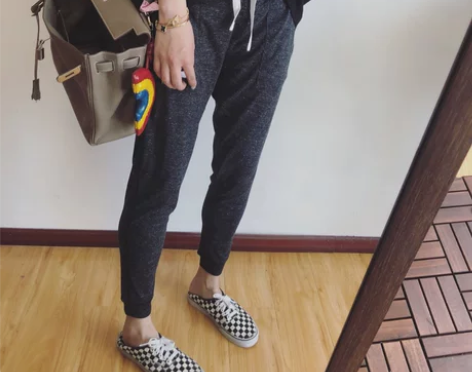 春夏新款薄软亲肤雪花棉显瘦运动休闲裤 新旧...