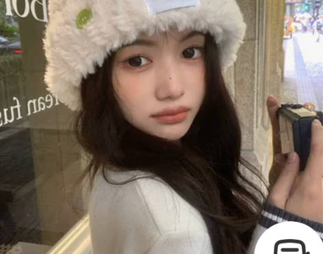 白鹿同款纽扣帽子女秋冬季毛绒帽保暖渔夫帽冷...