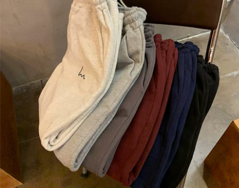 卤卤lulu运动裤女加厚加绒宽松束脚直筒休...