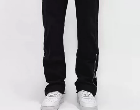 COCKTAIL黑色牛仔裤男修身小脚vib...